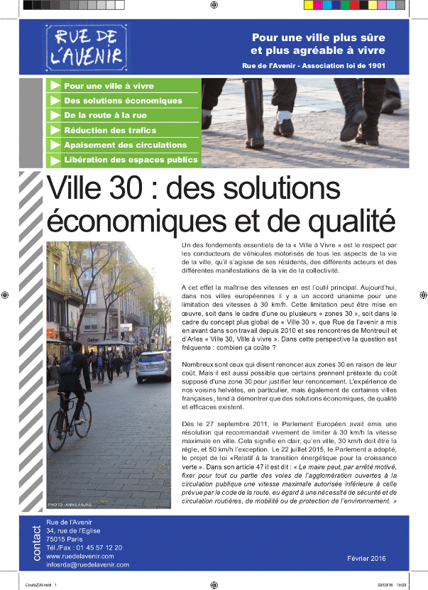 Ville 30 : des solutions économiques et de qualité