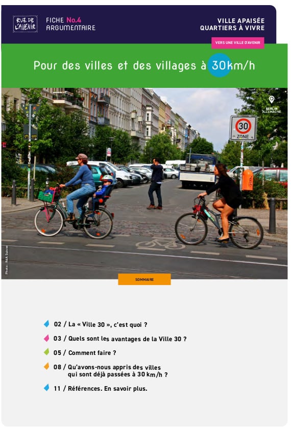 Fiche N° 4 Pour des villes et des villages à 30 km/h