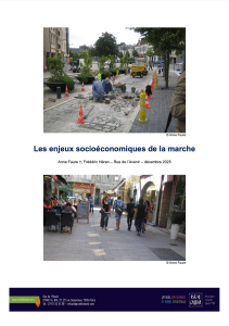 Les enjeux socio-économiques de la marche